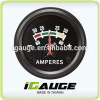 Auto gauge Black Color, 52mm 90' scale Mechanical Gauge, Ammeter Gauge