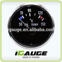 2 inches CE ISO two color led back light oil temperature gauge