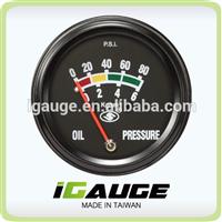 Auto gauge Black Color, 52mm 90' scale Mechanical Gauge, Oil Pressure Gauge