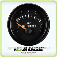 52mm 100% Waterproof UV Protection Black Oil Pressure Gauge for Boat / Yacht