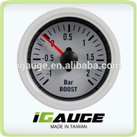 52mm White Face Blue LED Electrical Boost Gauge for yacht