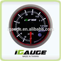 52mm 3 colors LED display auto gauge with warning and peak recall function Electrical EGT Exhaust Gas Temp Gauge