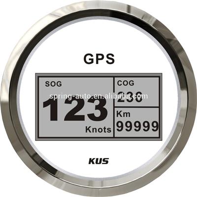 85mm digital GPS speedometer, speedo GPS speedometer for boat yacht marine white faceplate 12V/24V