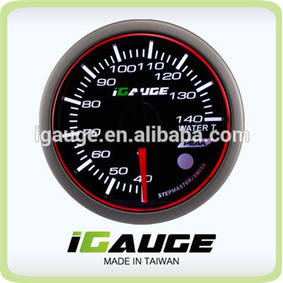 52mm 3 colors LED display Electrical auto gauge with warning and peak recall function Water Temperature Gauge