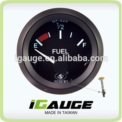 Taiwan high quality 52mm Electrical Gauge for car, black Fuel Level Gauge with Float