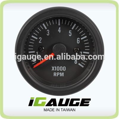 52mm Black Face White LED Electrical Tachometer RPM Gauge for Boat