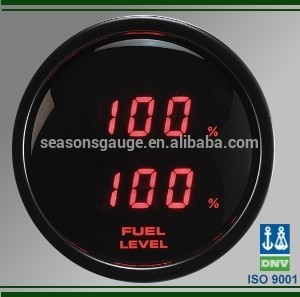 Universal Digital Dual Diesel Fuel Tank Level Gauge Fuel Gauge with Sensor