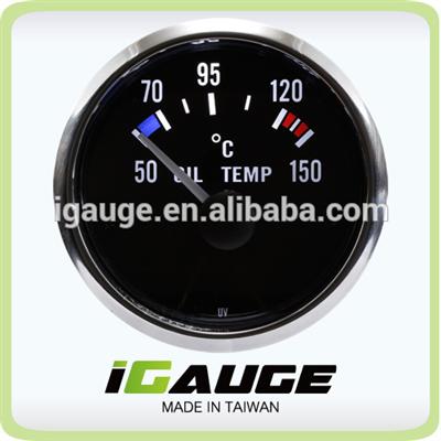 2 inches CE ISO two color led back light analog water temperature gauge