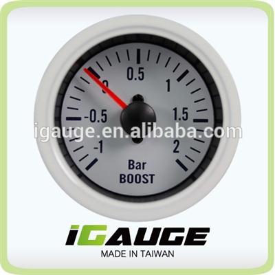 52mm White Face Blue LED Electrical Boost Gauge for yacht