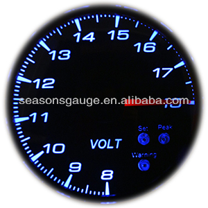 Stepping Motor 12V DC LED Racing Car Analog Voltmeter