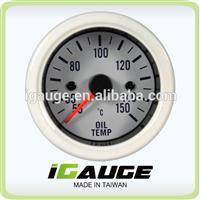 52mm White Face Blue LED Electrical Oil Temp Gauge for Yacht