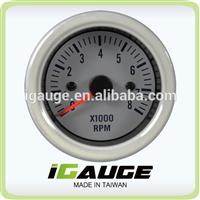 52mm White Face Blue LED Electrical Tachometer RPM Gauge for Yacht