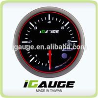 52mm 3 colors LED display auto gauge with warning and peak recall function Electrical Fuel Pressure Gauge
