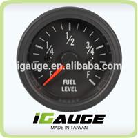 52mm Black Face White LED Electrical Fuel Level Gauge for Boat
