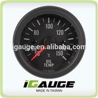 52mm Black Face White LED Electrical Oil Temp Gauge for Boat