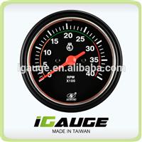 Taiwan High Quality 85mm 0-4000 RPM Electrical Tachometer Gauge 12v/24v