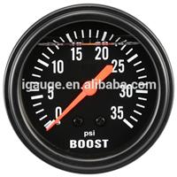65mm Black Face LiquidFilled Mechanical Boost Gauge for diesel 0~35PSI