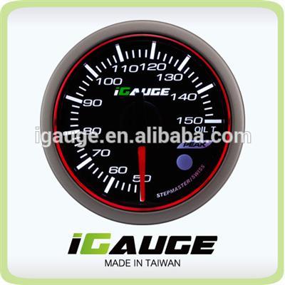 52mm 3 colors LED display auto gauge with warning and peak recall function Electrical Oil Temperature Gauge