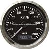 85mm GPS speedometer 0-200km/h with mating antenna black faceplate for universal car.