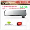 4.3 car android dvr rearview mirror