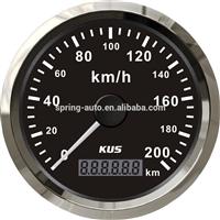 85mm GPS speedometer 0-200km/h with mating antenna black faceplate for universal car.