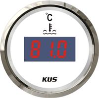 hot sales !!! 52mm digital water temperature gauge with temp. sensor white faceplate for marine yatch truck