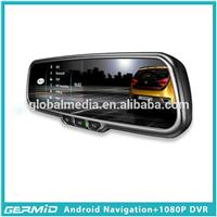 Android tablet car interior rearview mirror with Bluetooth,GPS,dual ways DVR recording