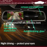 Auto dimming rearview mirror radar detector hd car rearview mirror car digital rearview mirror