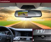 4.3 inch car rear view mirror monitor with EC auto dimming rear view mirror radar detector