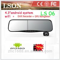 4.3 car android dvr rearview mirror