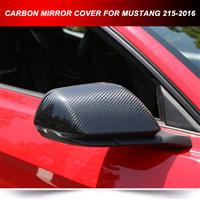 REAL CARBON REARVIEW MIRROR CAPS CASE FOR MUSTANG 2015 2016