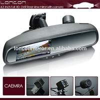 auto rear view mirror monitor with 4.3 inch monitor display and DVR recording