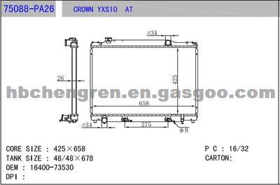 Auto Radiator For Toyota Crown AT OEM : 16400-73530 / 16400-73531 / 16400-73532