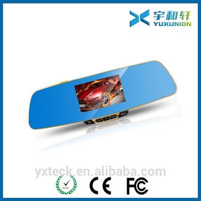 Fashion wireless rearview mirror vehicle traveling data recorder with G-sensor