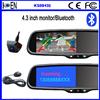 Competitive Price OEM 4.3 Inch Rearview Mirror Bluetooth Receiver Handsfree Car Kit