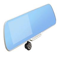 Night vision Dual Camera 1080P rearview mirror car gps dvr