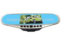 New design car dvr with front and parking camera 5.0 inch screen rear view mirror car black box with G-sensor AVin car recorder