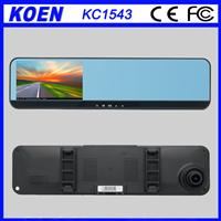 4.3 inch HD Movement Detection Rearview Mirror Dual Camera Dashcam