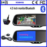 Auto Electronics 4.3 Inch Monitor FM Transmitter Bluetooth Handsfree Car Mirror