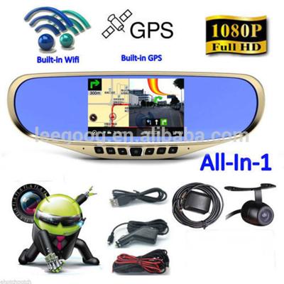 5.0" FULL HD 1080P Android WIFI GPS Rear View Mirror Dash Camera CAR DVR