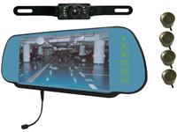 bluetooth mirror with car video camera and phone hands free
