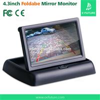 4.3 Inch TFT LCD Rearview Fold Monitor Vehicle Dashboard Monitor for CCTV camera, car Reversing camera, car DVD player