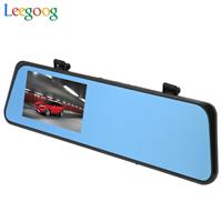 Car dvr rear view mirror Full hd 1080P 4.3inch display wide angle 1080p car dvr rearview mirror