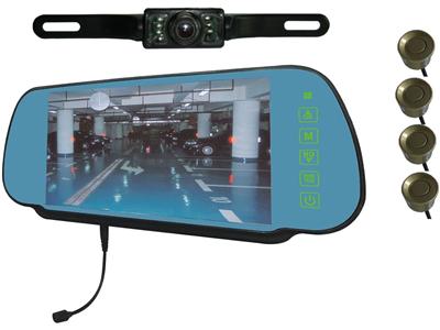 bluetooth mirror with car video camera and phone hands free