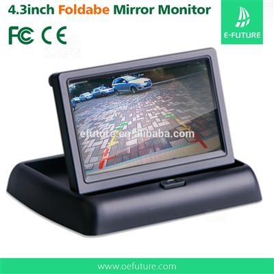 4.3 Inch TFT LCD Rearview Fold Monitor Vehicle Dashboard Monitor for CCTV camera, car Reversing camera, car DVD player