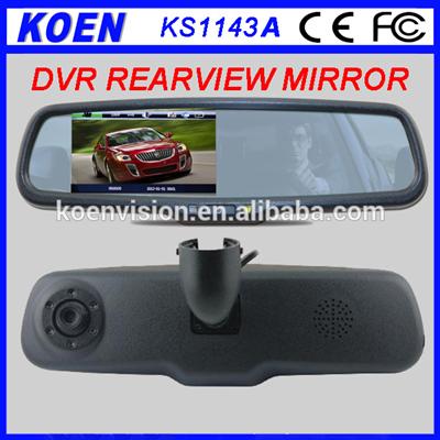 2016 Newest Replacement 4.3 Inch LCD Car Rear Mirror With Camera For Recording