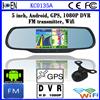 High Quality 5&#39;&#39; LCD Touch Monitor Wifi 1080P Android Car DVR Rearview Mirror