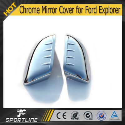 JC Auto Parts ABS Chrome Mirror Cover Top Half Cap for Ford Explorer 2011 2012 2013 2014