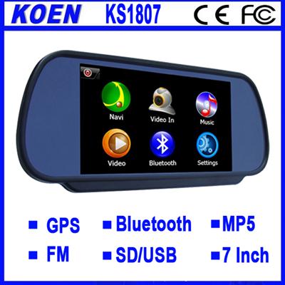 Wholesale 7 Inch GPS Navigation Rearview Mirror Bluetooth Handsfree MP5 Player