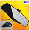 bluetooth car rear view mirror + battery and earpiece +phone kit